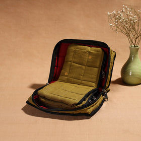  Green Handmade 4 Pockets Cotton Jewellery Bag