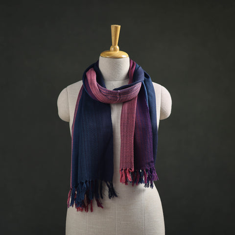 Multicolor - Double Shade Kumaun Handwoven Pure Merino Wool Stole 139
