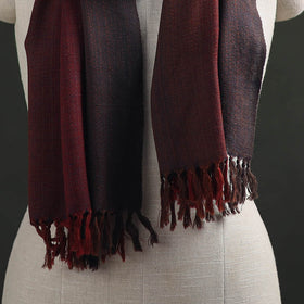 Multicolor - Double Shade Kumaun Handwoven Pure Merino Wool Stole 140