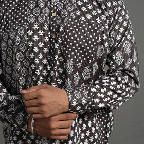 Buy Kantha Stitch Cotton Short Jaipur Kurta for Men