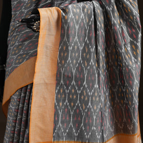 Pochampally Ikat Weave Mercerised Cotton Saree 06