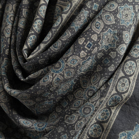 Ajrakh Hand Block Print Natural Dyed Handwoven Acrylic Wool Shawl 25
