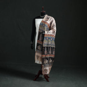 Multicolor - Mata Ni Pachedi Handpainted Natural Dyed Chanderi Silk Handloom Dupatta 20