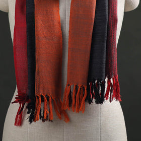 Multicolor - Double Shade Kumaun Handwoven Pure Merino Wool Stole 141