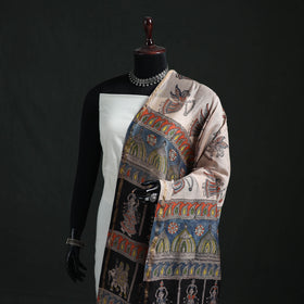 Multicolor - Mata Ni Pachedi Handpainted Natural Dyed Chanderi Silk Handloom Dupatta 20