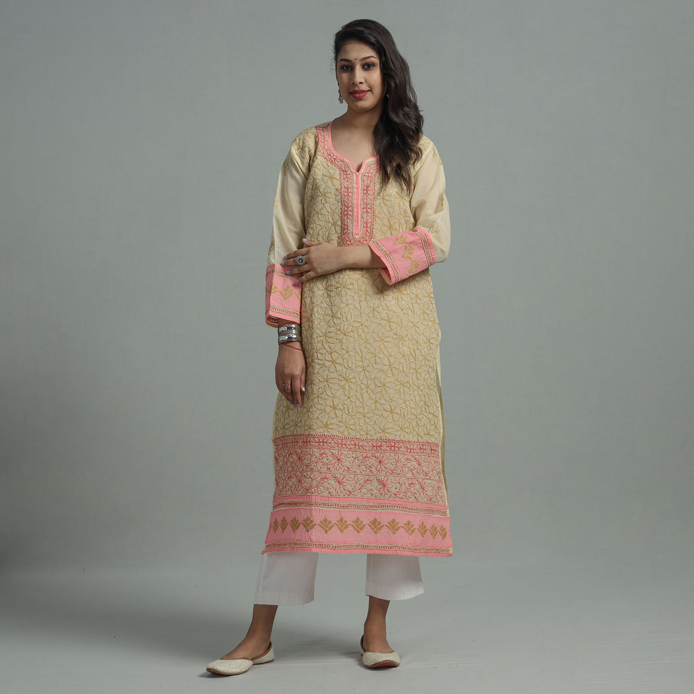 chikankari embroidered kurta