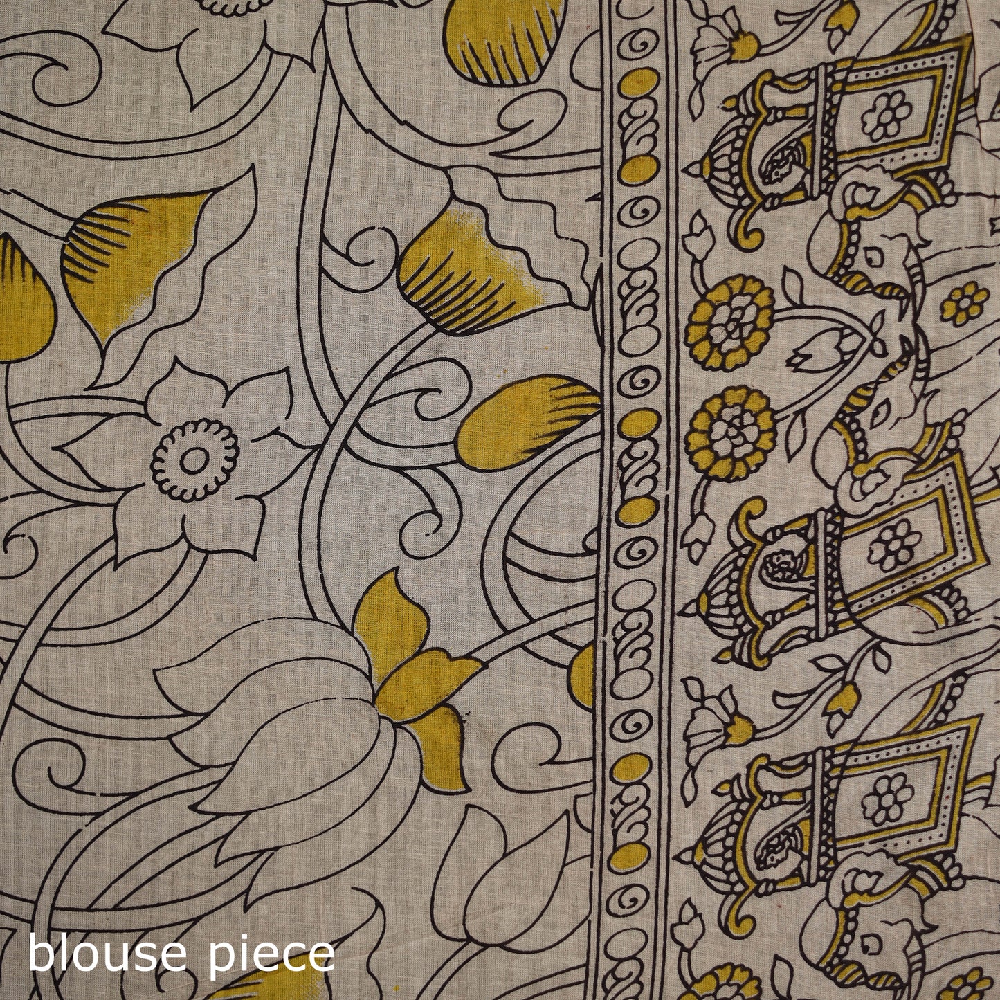 Kalamkari Printed Cotton Saree 09