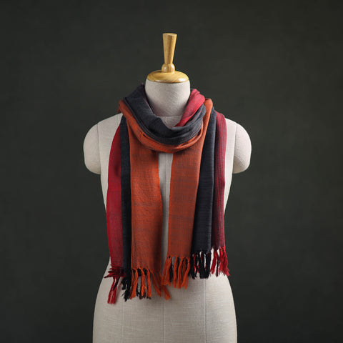 Multicolor - Double Shade Kumaun Handwoven Pure Merino Wool Stole 141