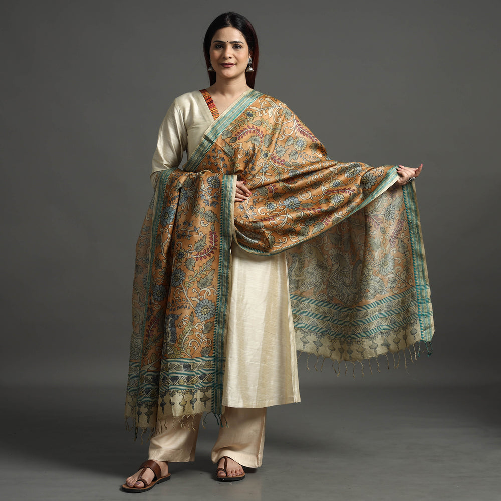 kalamkari silk dupatta