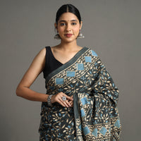 block printed saree