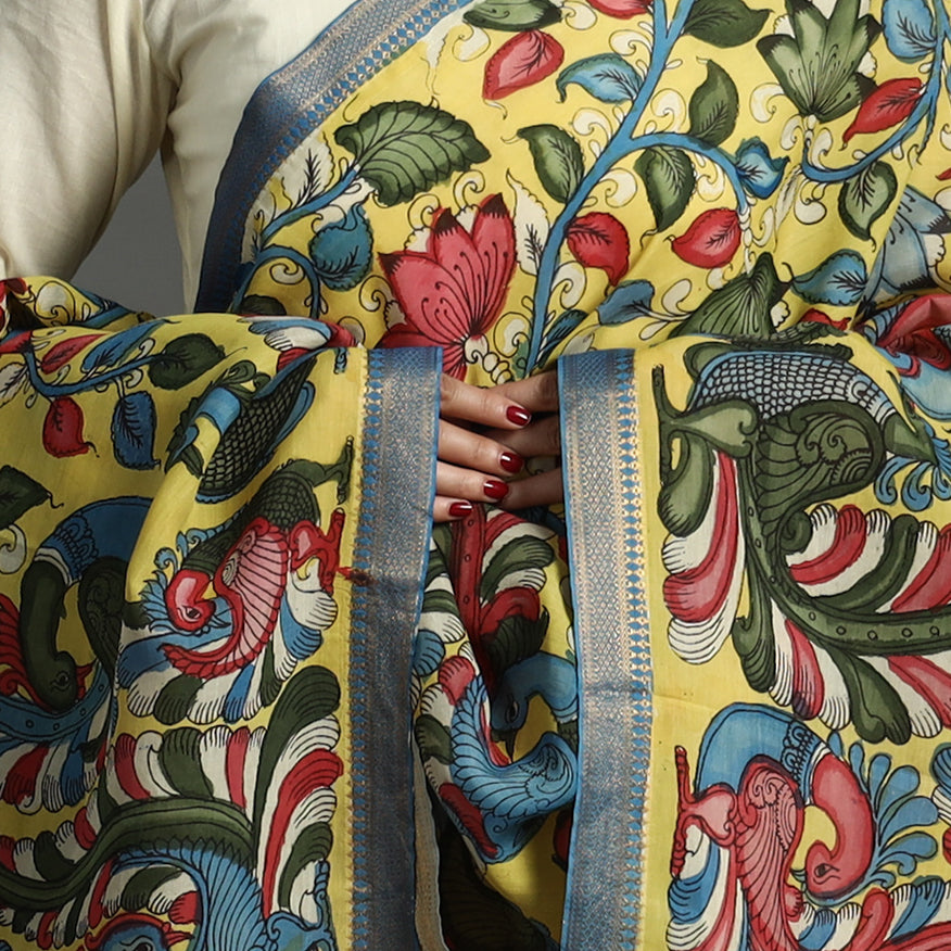 kalamkari handpainted dupatta