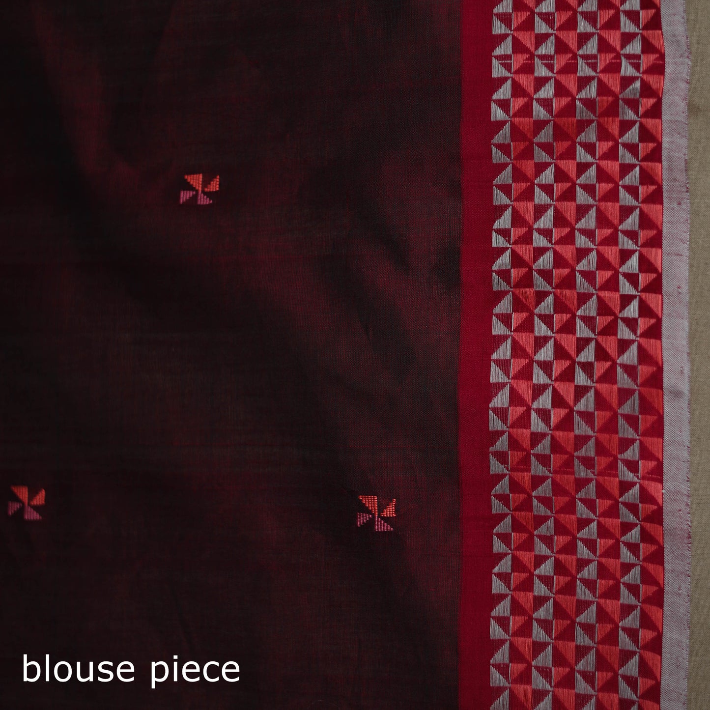 Star Flower Buti Jacquard Pure Handloom Cotton Saree 12