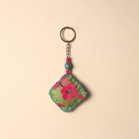 Handcrafted Phulkari Embroidered Keychain 15