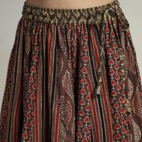 Multicolor - Kutch Block Printed 24 Kali Cotton Long Skirt 19