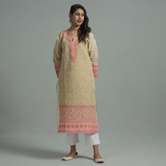 chikankari embroidered kurta