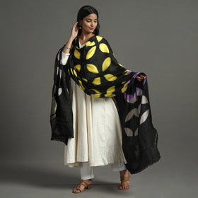 Multicolor - shibori clamp dyed modal silk dupatta