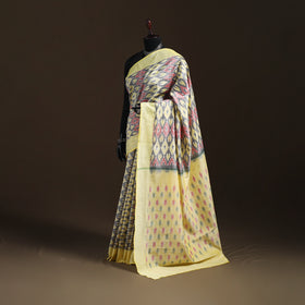 Pochampally Ikat Weave Mercerised Cotton Saree 07