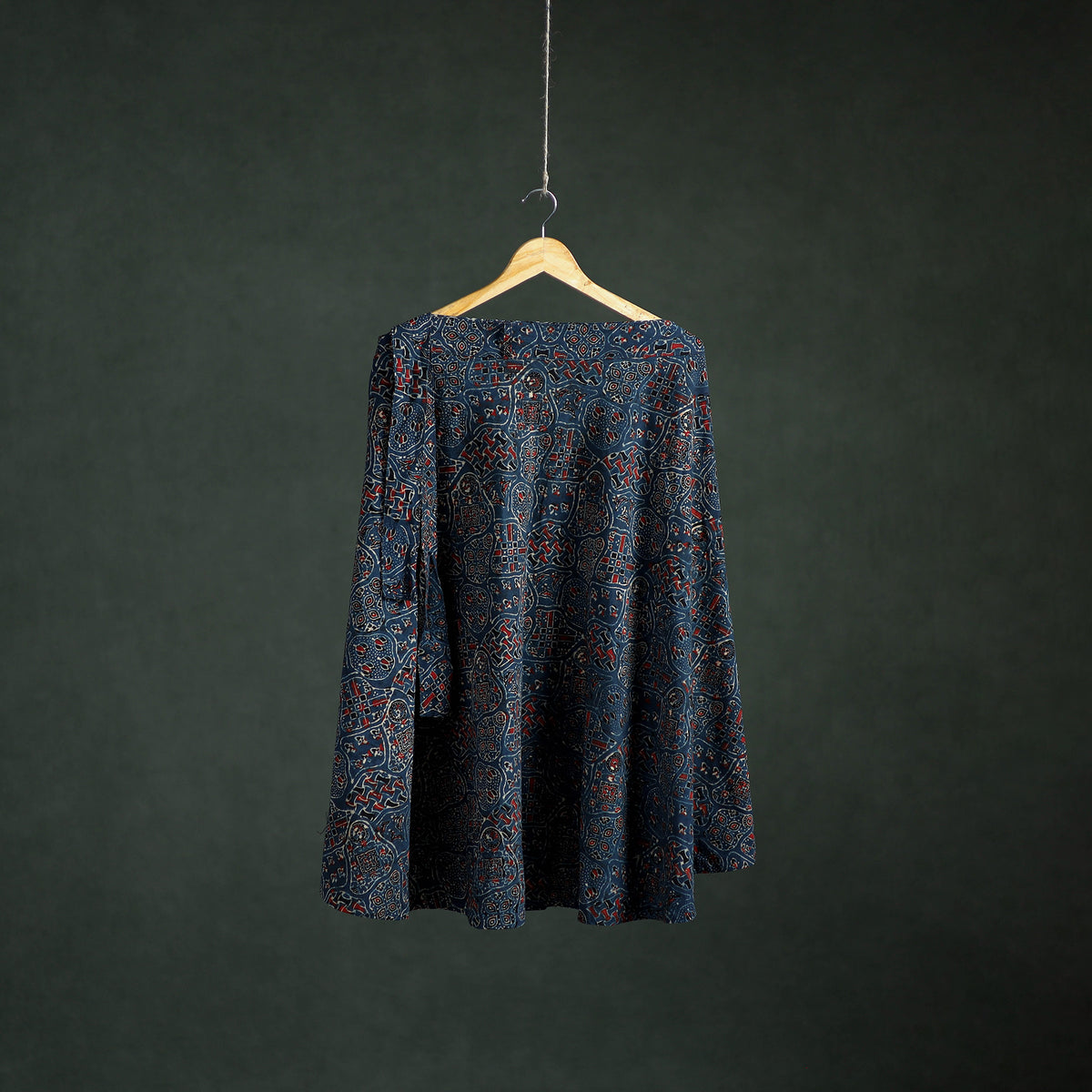 Ajrakh Hand Block Print Cotton Wrap Around Skirt 06
