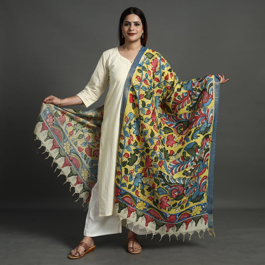 kalamkari handpainted dupatta