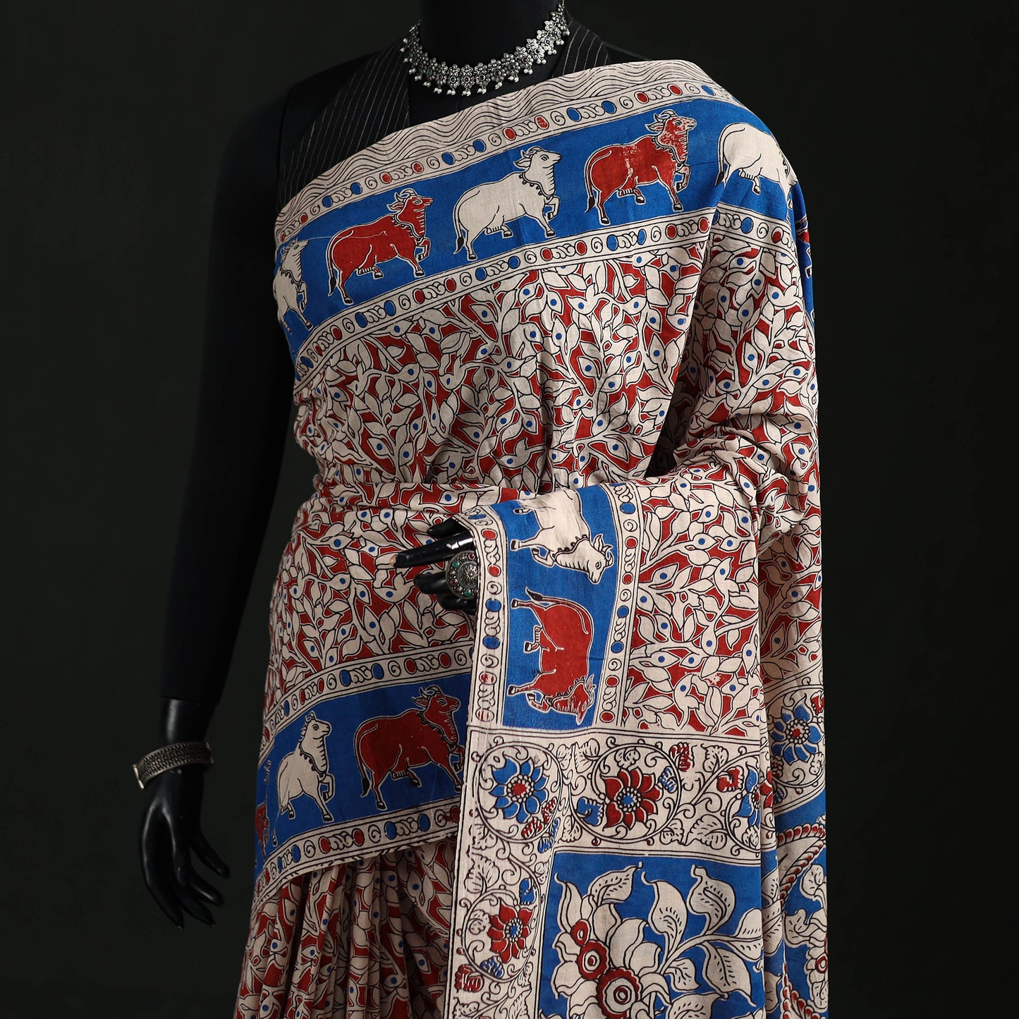 Kalamkari Printed Cotton Saree 10