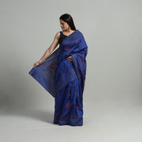 Handcrafted Bengal Nakshi Kantha Work Silk Saree 11