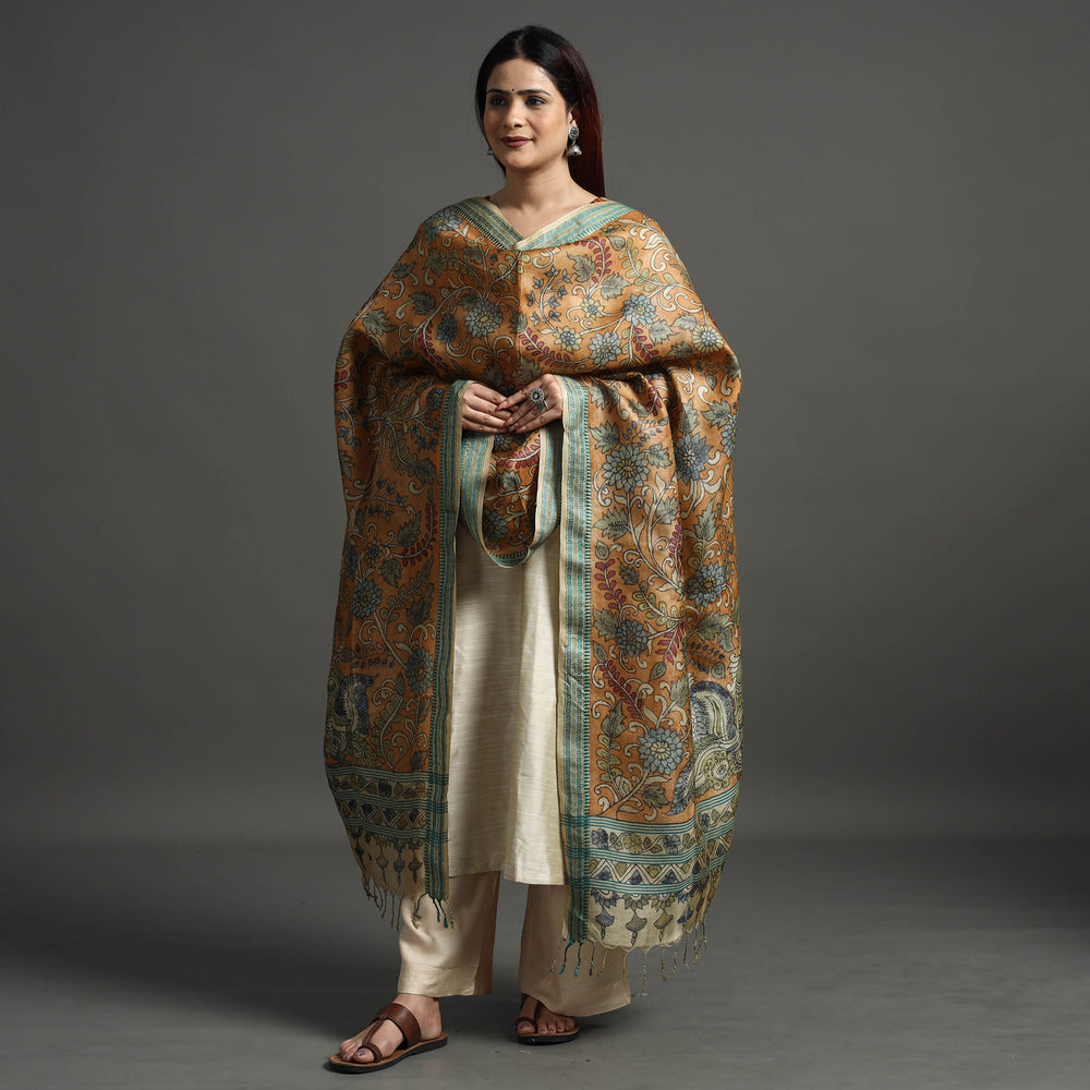 kalamkari silk dupatta