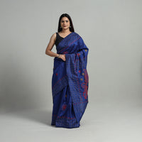 Handcrafted Bengal Nakshi Kantha Work Silk Saree 11