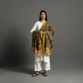 Grey - mangalagiri cotton handpainted pen work kalamkari