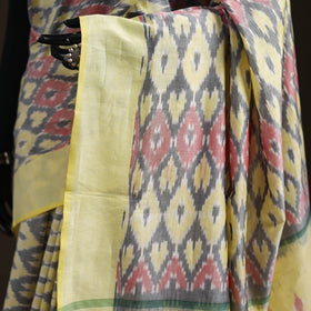 Pochampally Ikat Weave Mercerised Cotton Saree 07
