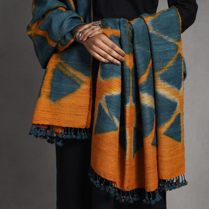 shibori woolen shawl