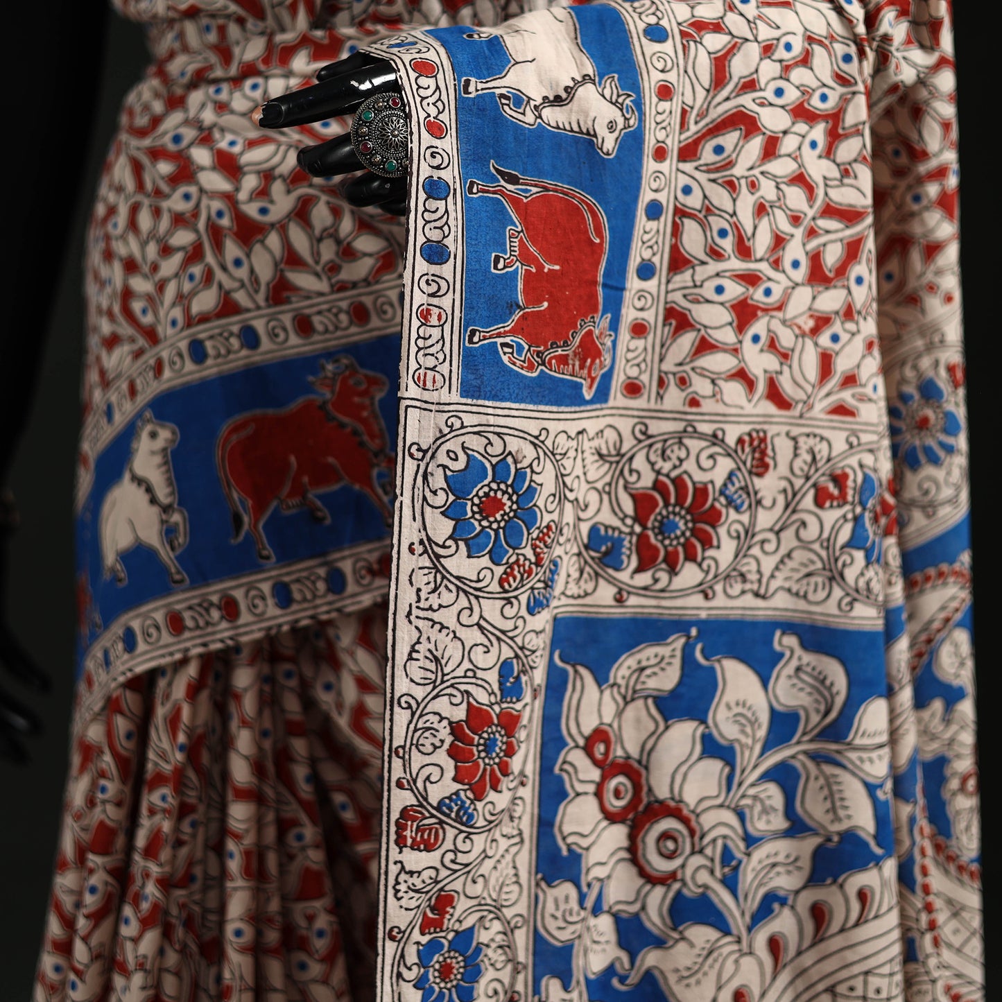 Kalamkari Printed Cotton Saree 10