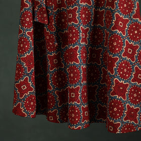 Ajrakh Hand Block Print Cotton Wrap Around Skirt 28