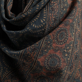 Ajrakh Hand Block Print Natural Dyed Handwoven Acrylic Wool Shawl 26