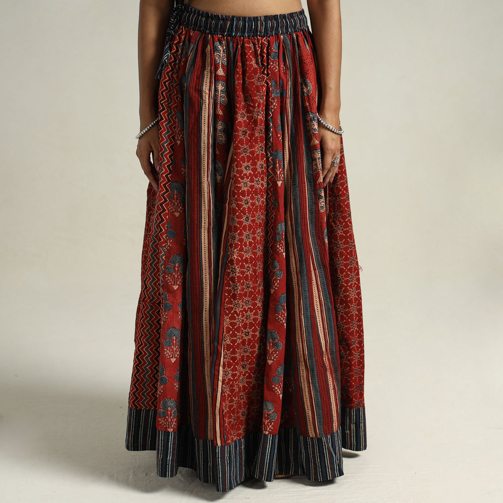 Ajrakh Patchwork Skirt 