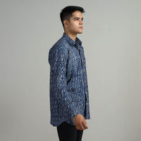 Indigo Block Printed Shirt