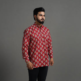Cotton Kurta For Men - Buy Kantha Stitch Short Kurta For Men Online | iTokri