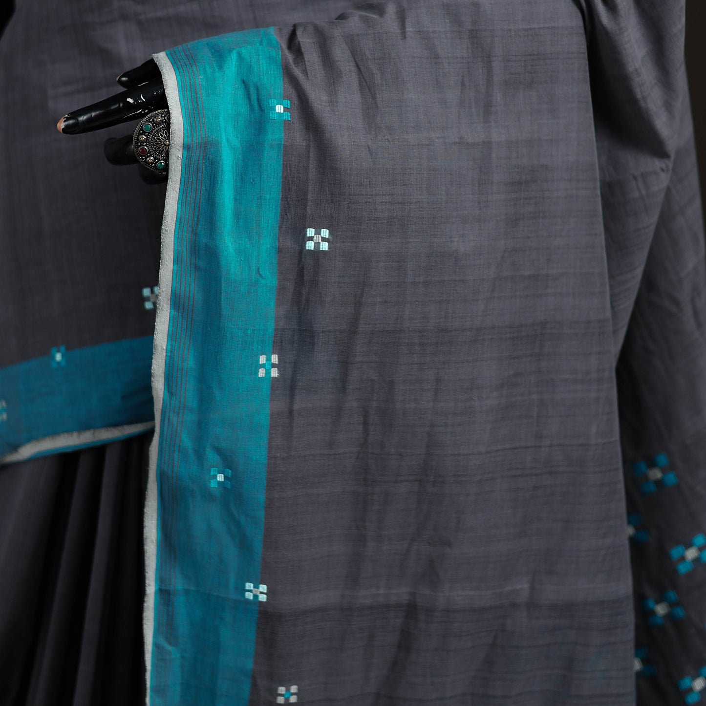 Godavari Jamdani 5 Square Buti Pure Handloom Cotton Saree 13