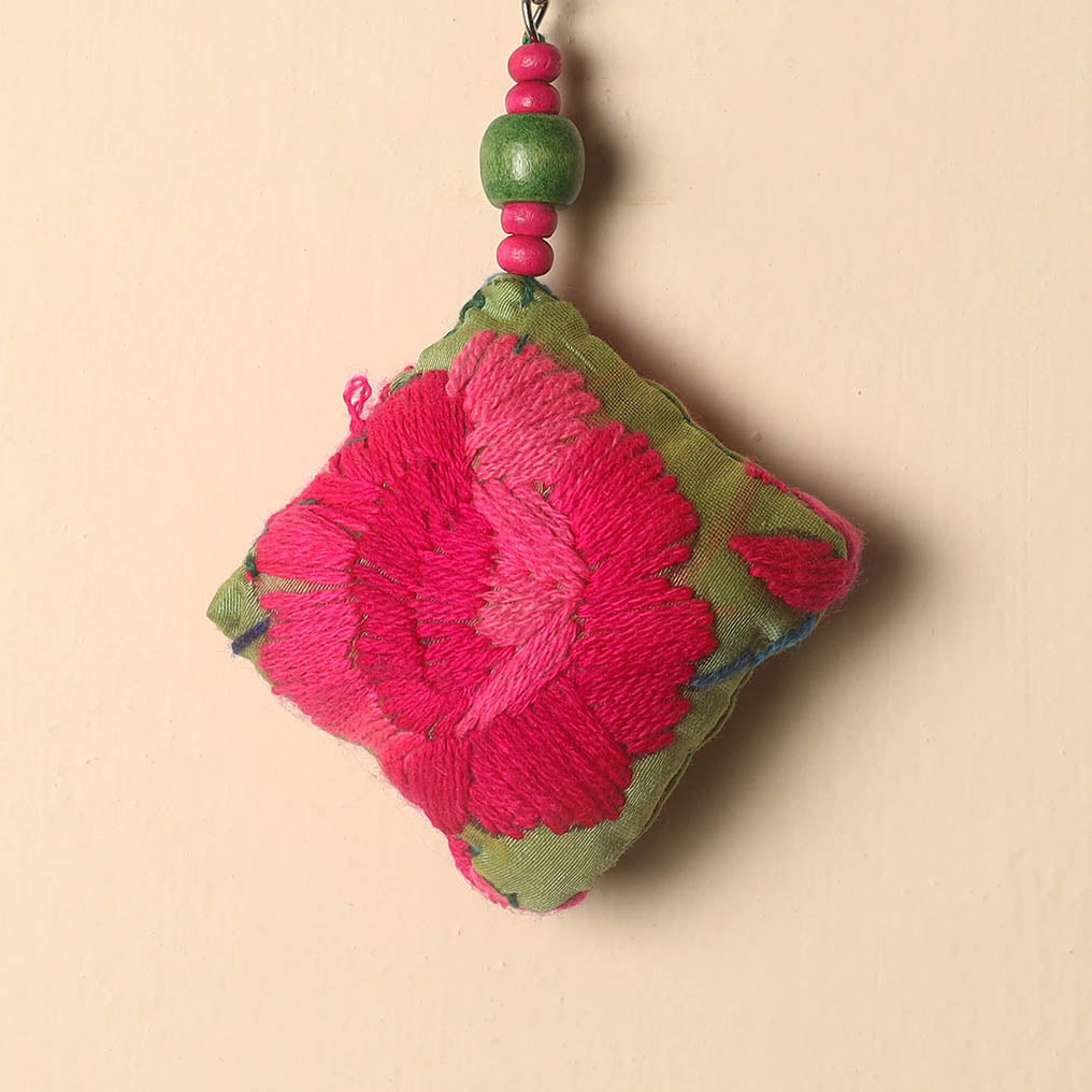 Handcrafted Phulkari Embroidered Keychain 18