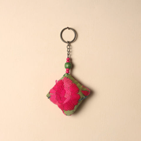 Handcrafted Phulkari Embroidered Keychain 18