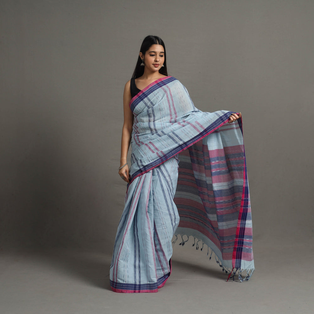 Blue - Ballakammi Cotton Handloom Saree 69