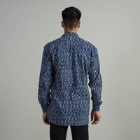 Indigo Block Printed Shirt