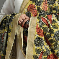 Mangalagiri Cotton Handpainted Pen Work Kalamkari Dupatta 09