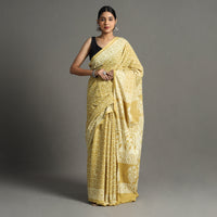 block printed saree