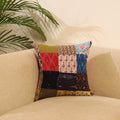 Buy Multicolor Handcrafted Cotton Patchwork Cushion Cover