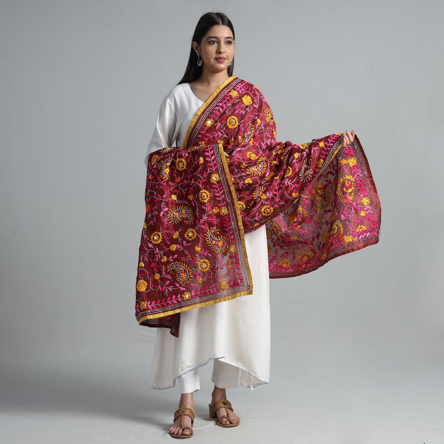 Phulkari Embroidered Dupatta