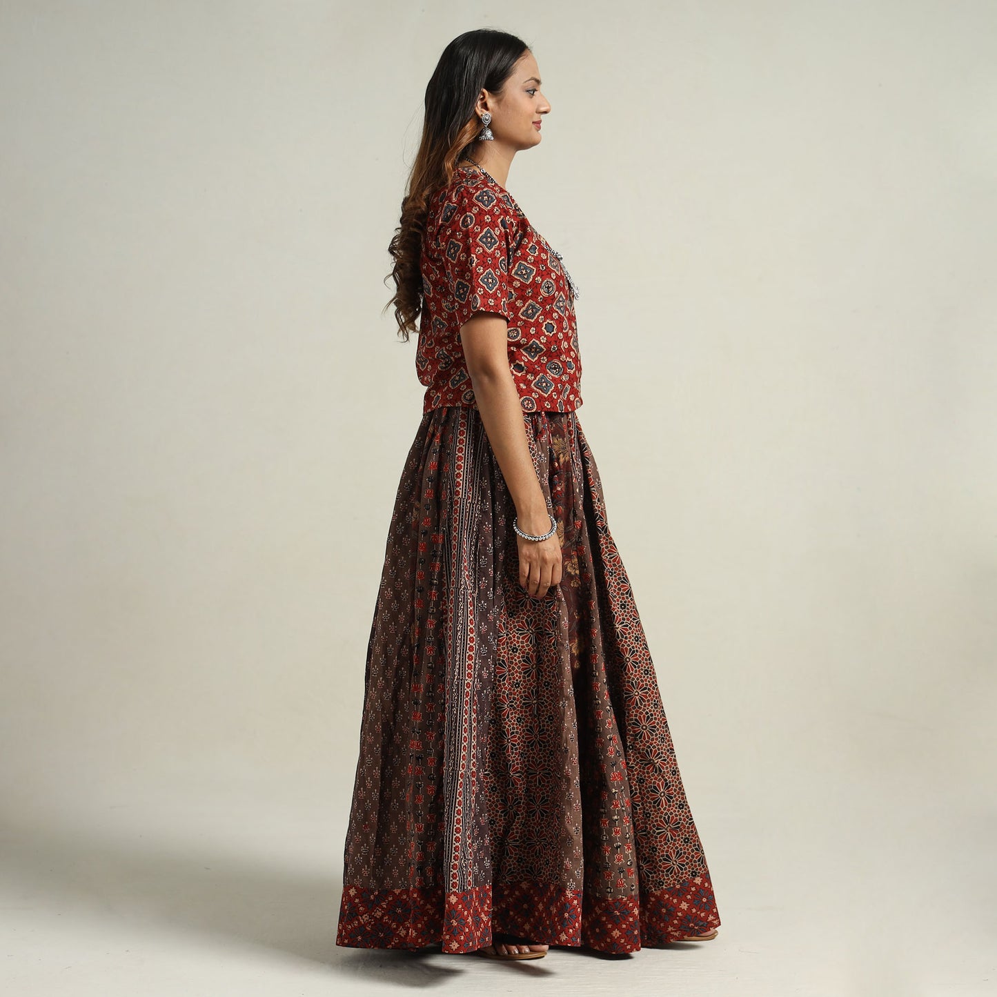 Ajrakh Patchwork Skirt 