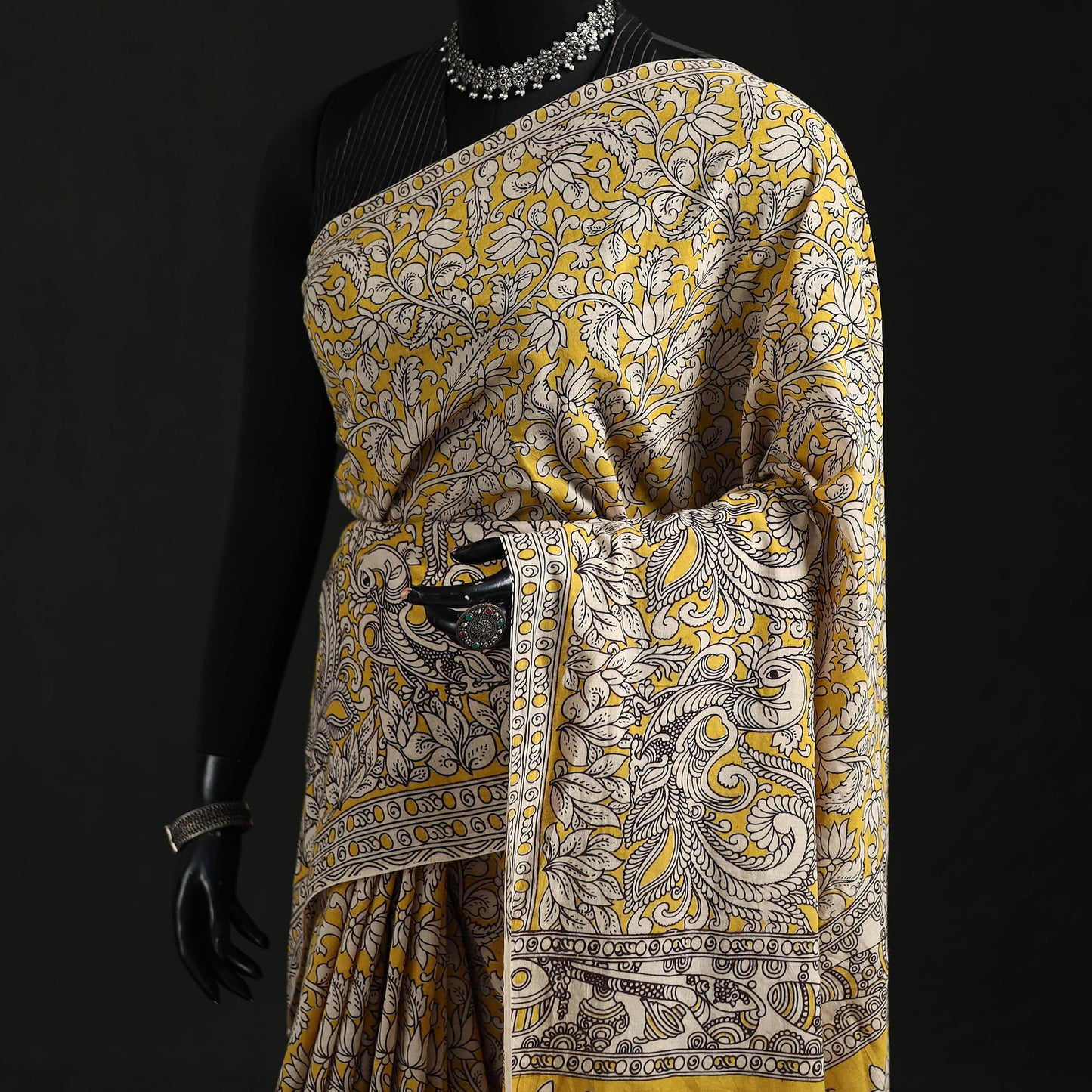 Kalamkari Printed Cotton Saree 11