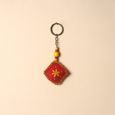 Handcrafted Phulkari Embroidered Keychain 19