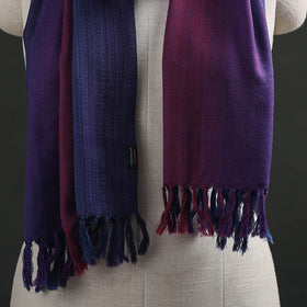 Multicolor - Double Shade Kumaun Handwoven Pure Merino Wool Stole 148
