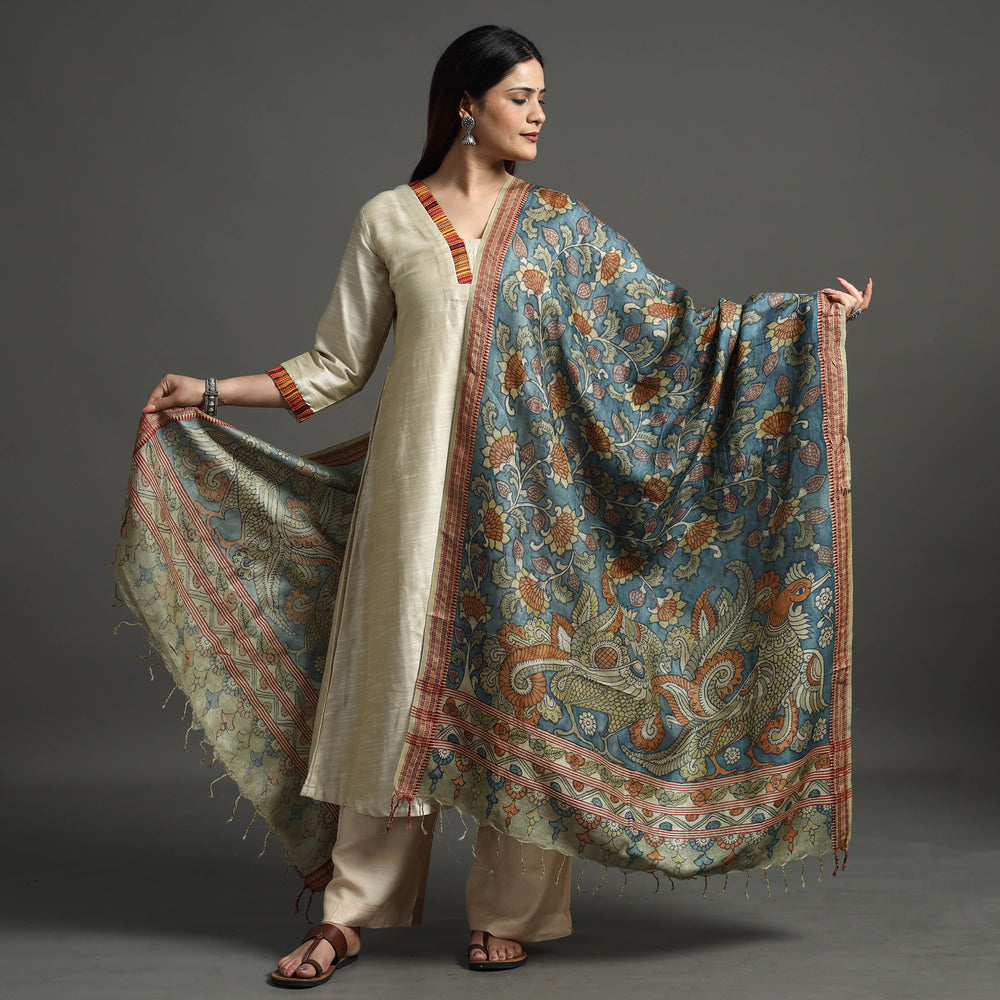 kalamkari silk dupatta